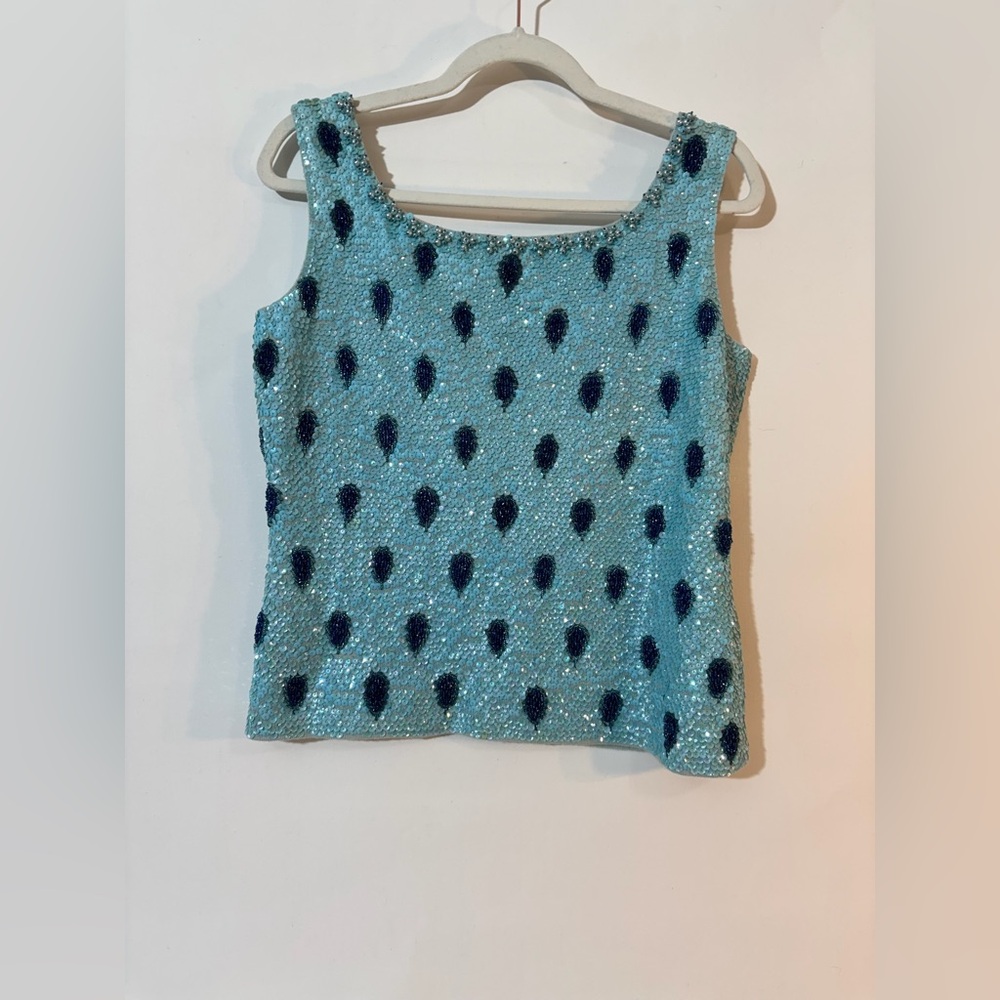 Vintage Hudson’s Bay sequin, beaded top